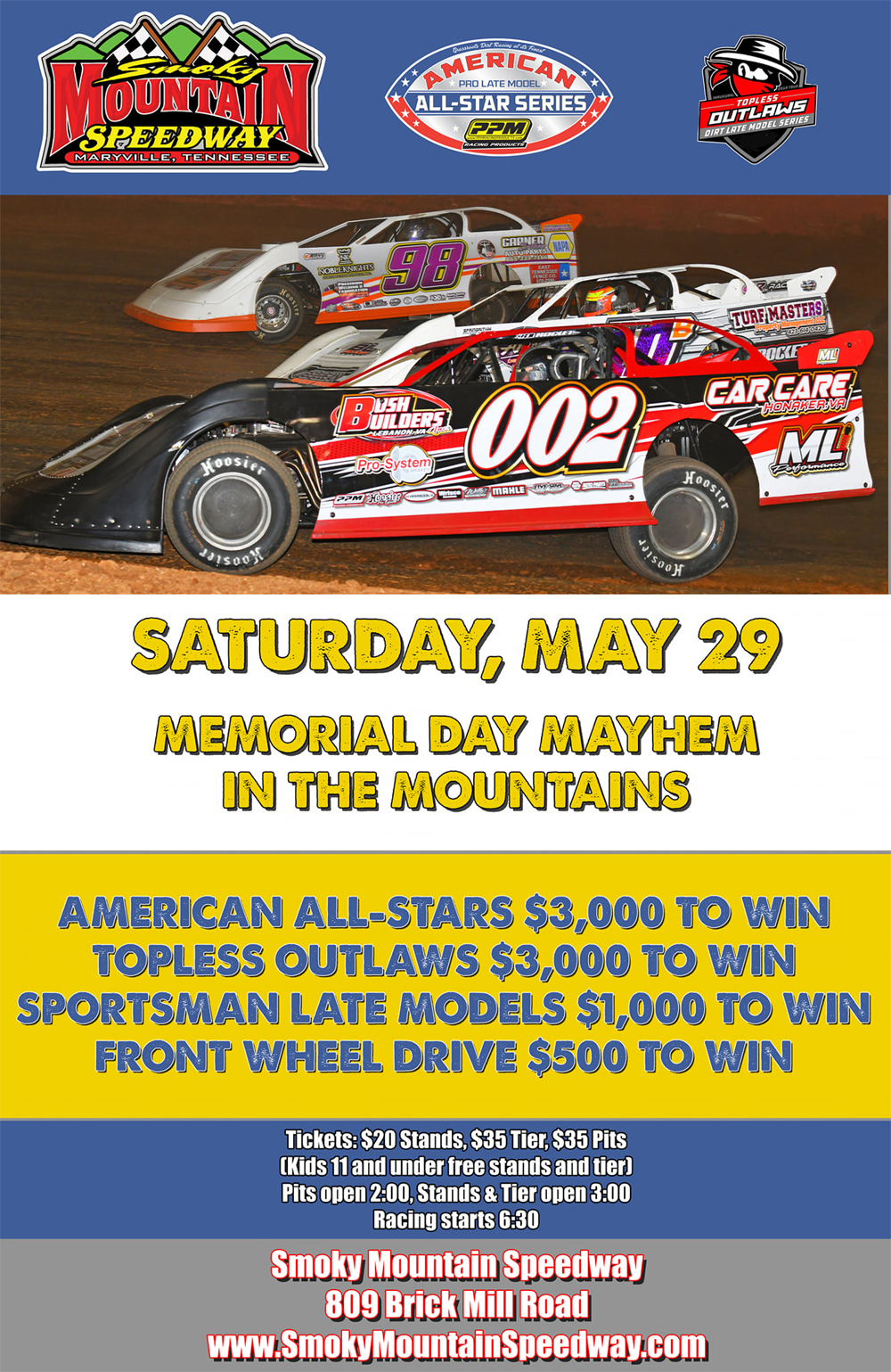 Smoky Mountain Speedway Maryville, Tennessee America's Special